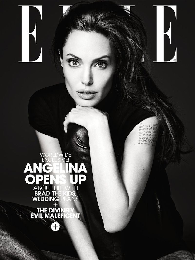Angelina Jolie by Hedi Slimane for Elle US June 2014