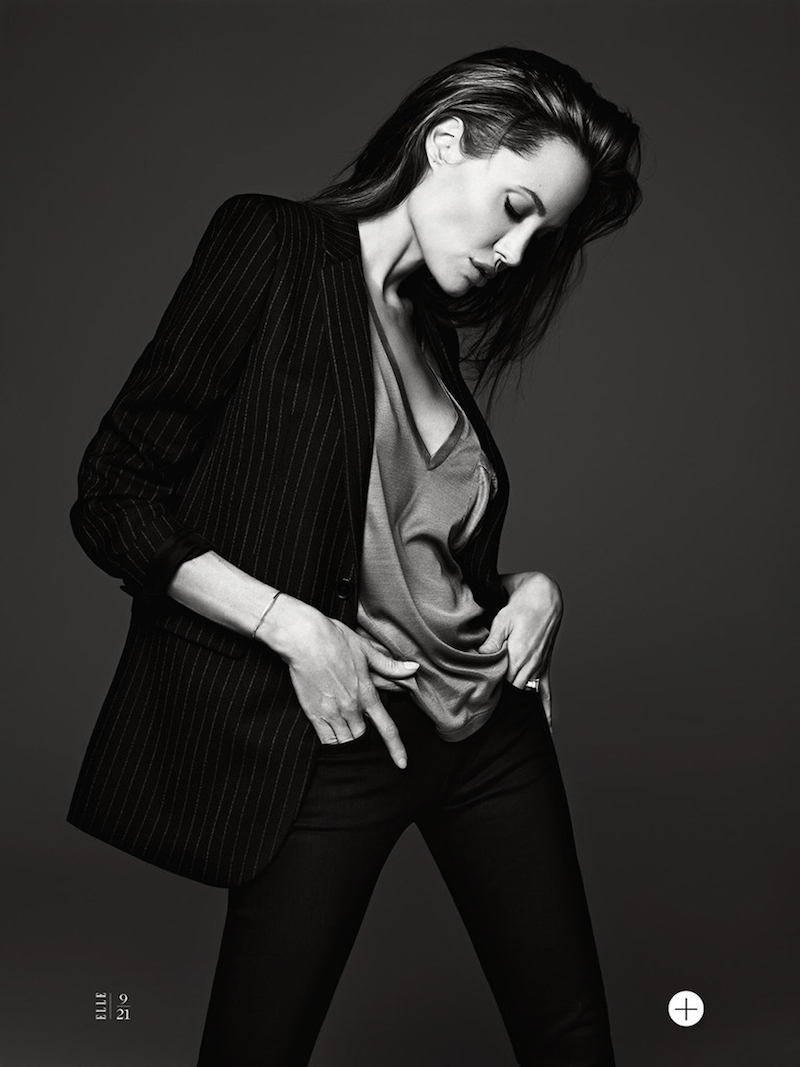 Angelina Jolie by Hedi Slimane for Elle US June 2014