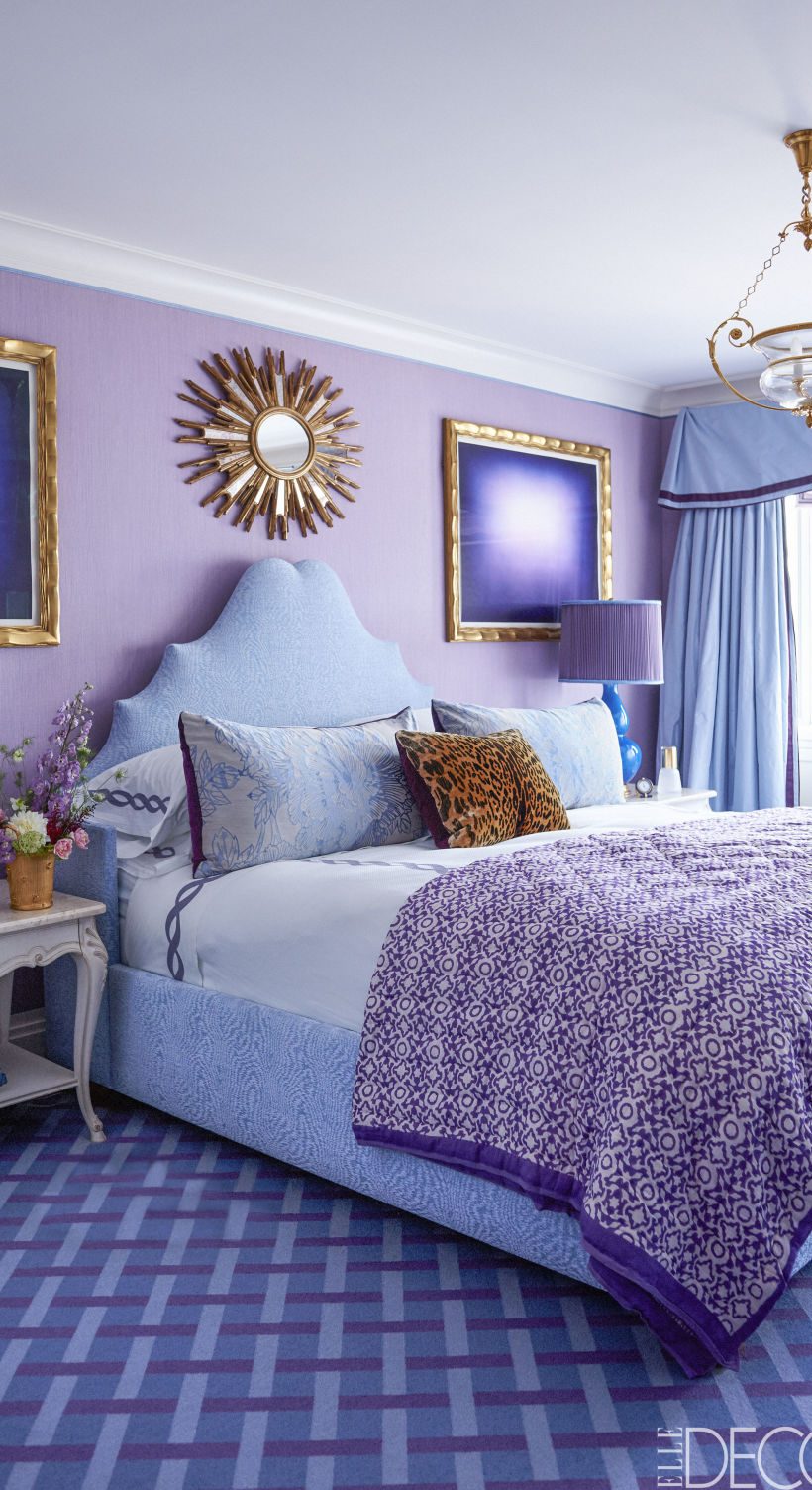 Interior Design: purple, blue, patterns and textures by Alex Papachristidis