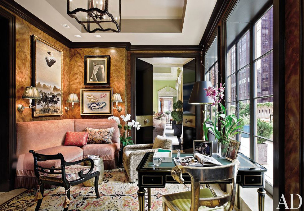 Light & Color in the penthouse by Mario Buatta, New York