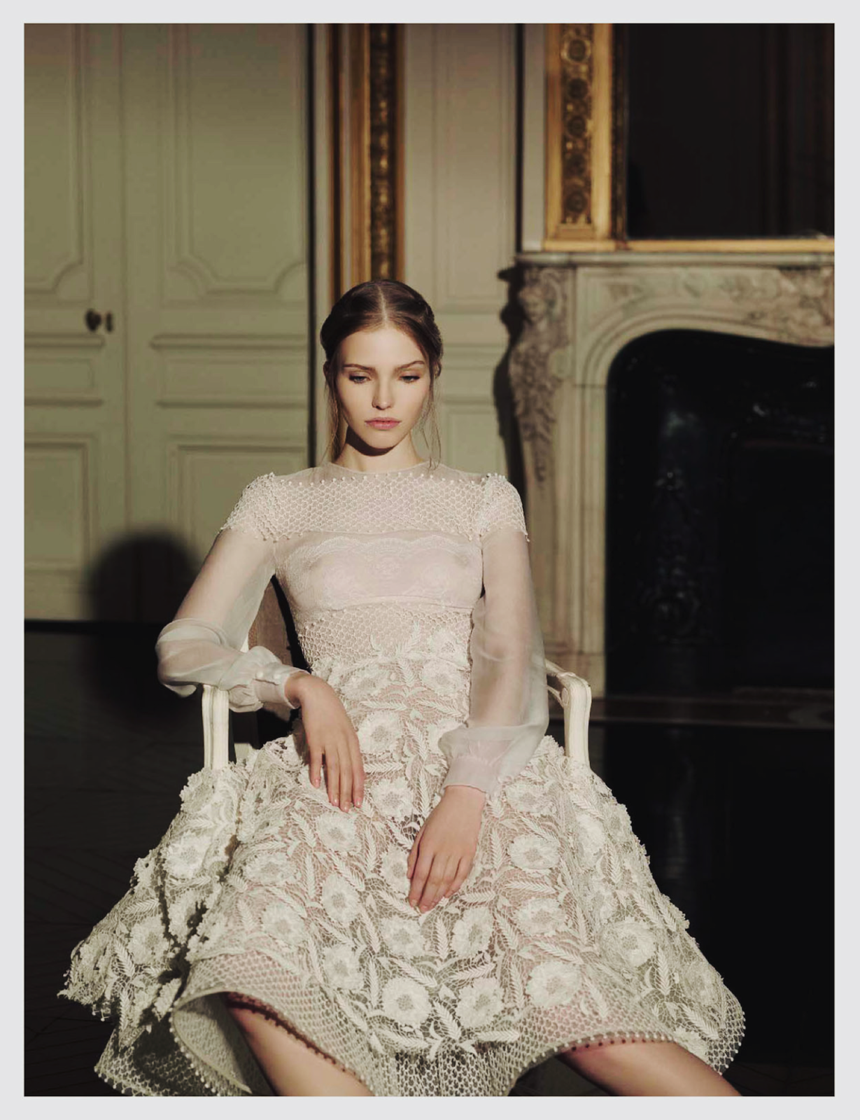 Fashion Redux: Valentino Haute Couture S/S 13: Sasha Luss by Gian Paolo Barbieri for Vogue Italia March 2013