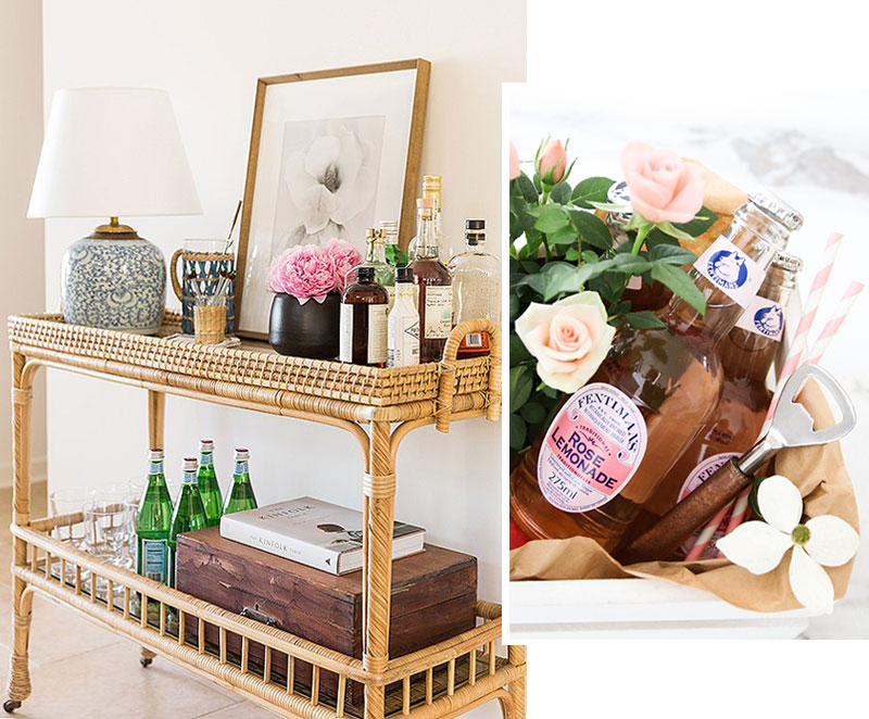 Holiday Inspiration | Christmas Cocktails & Glamorous Bar Carts