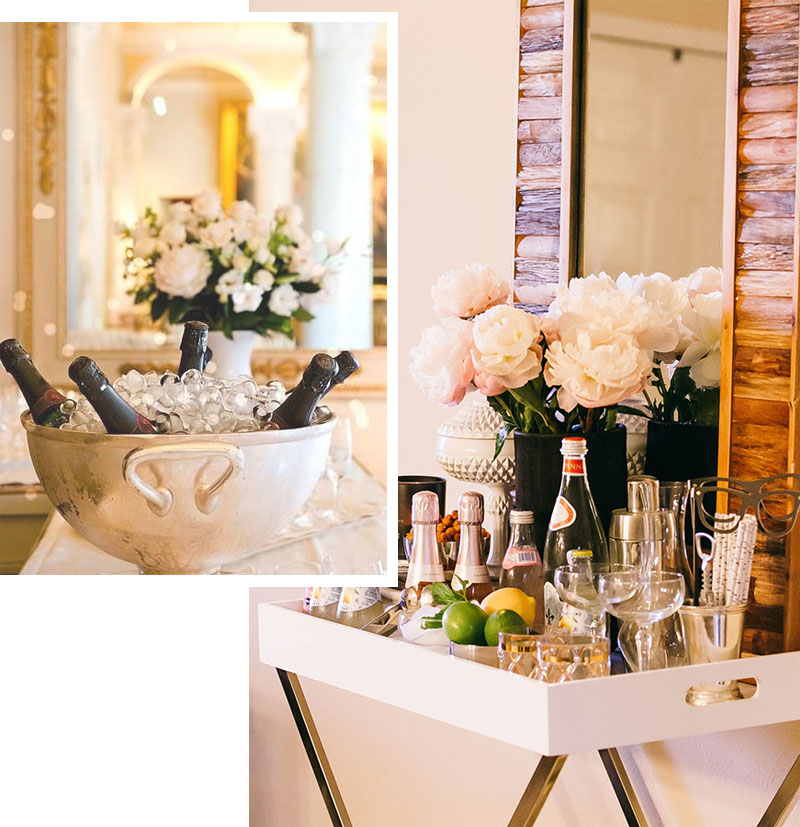 Holiday Inspiration | Christmas Cocktails & Glamorous Bar Carts
