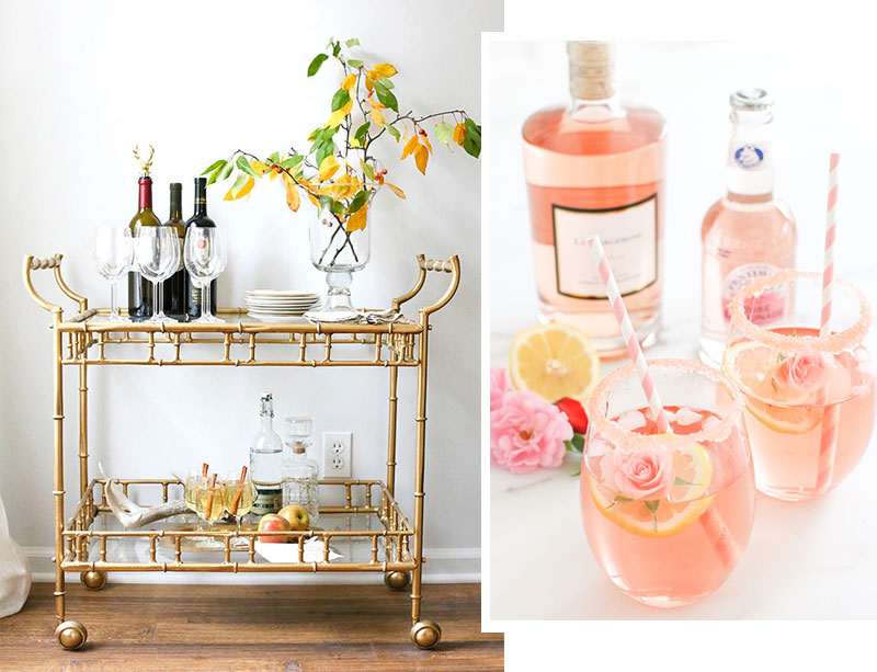 Holiday Inspiration | Christmas Cocktails & Glamorous Bar Carts