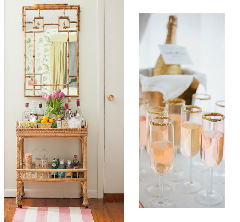 Holiday Inspiration | Christmas Cocktails & Glamorous Bar Carts