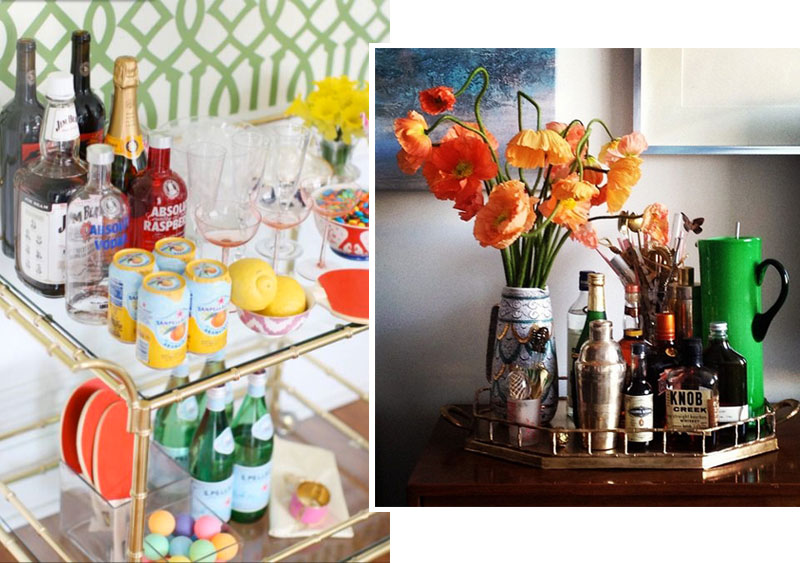 Holiday Inspiration | Christmas Cocktails & Glamorous Bar Carts