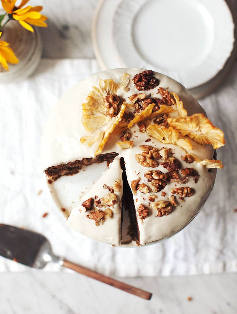Carrot Cake with Cashew Coconut Frosting